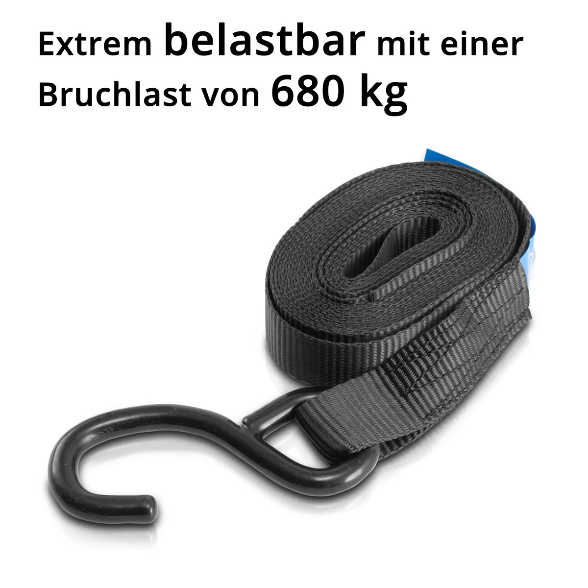 STAHLWERK Spanngurte mit Ratsche + Haken ZG-800 ST 400 kg Zuglast 4er Set / Spannband / Zurrgurt / Ratschengurt mit 4,57 m Länge und einer Bruchlast von 680 kg - Image 4