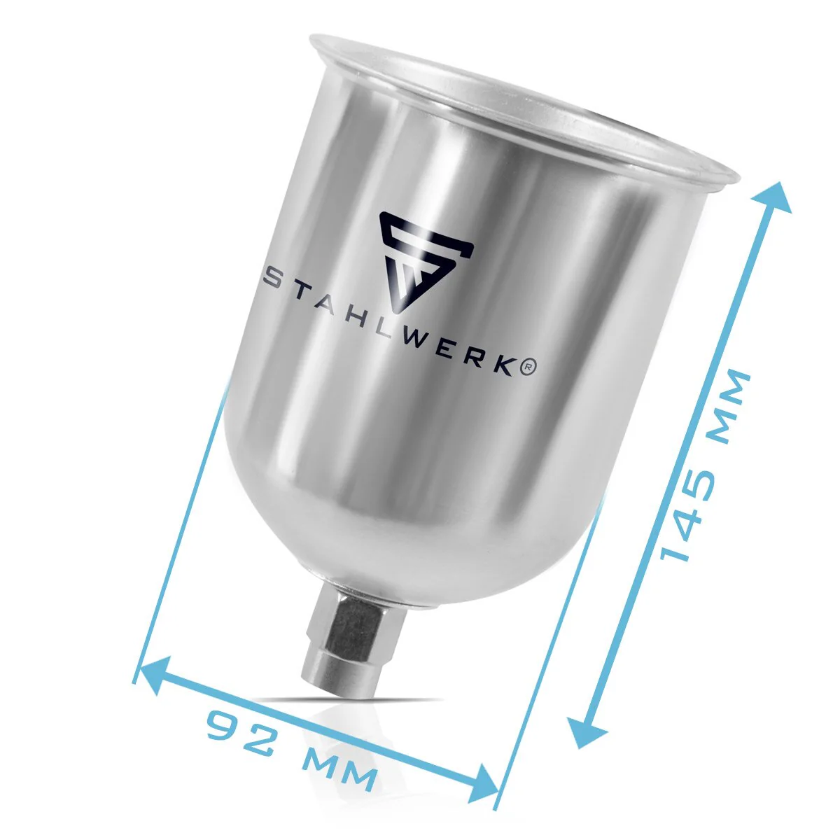 STAHLWERK Alu Lackbecher / Fließbecher 600 ml Farbbecher für Lackierpistole / Spritzpistole / Sprühpistole / Spraypistole - Image 4