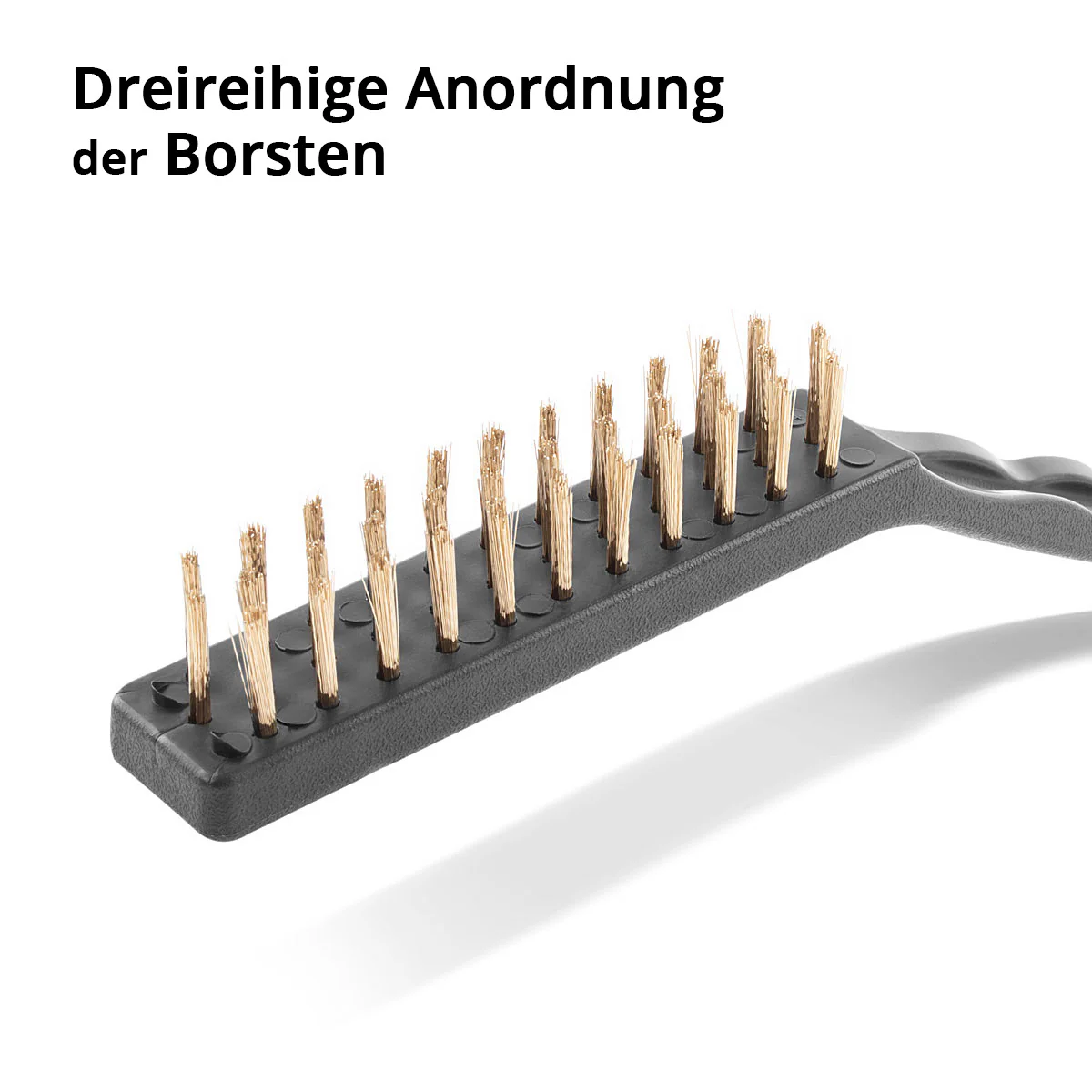 STAHLWERK Drahtbürsten Set 220 mm (9 Zoll) 3-teiliger Bürstensatz aus Messingbürste, Stahlbürste und Nylonbürste zum effektiven Reinigen von Oberflächen - Image 4