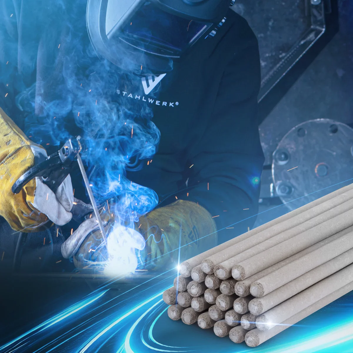 STAHLWERK Stabelektroden AWS E6013RR dick rutilumhüllt 3,2 x 350 mm, Schweißstrom 90-130 A, hohe chemische Reinheit, 2 kg MMA ARC - Image 5