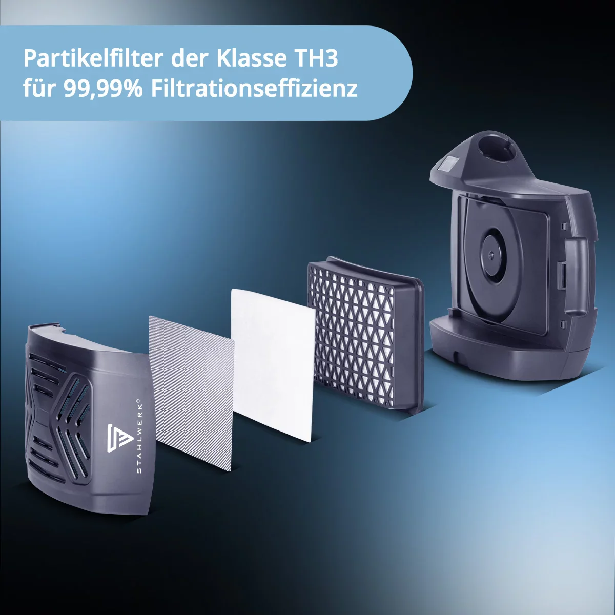 STAHLWERK 3-in-1 Automatik-Schweißhelm BOOSTER AIR | Schweißhelm mit Frischluftzufuhr | PAPR-System | True-Colour-Farbwiedergabe | Jobspeicher | Abdunkelung DIN 4 bis DIN 13 | Optische Klasse 1/1/1/2 - Image 5