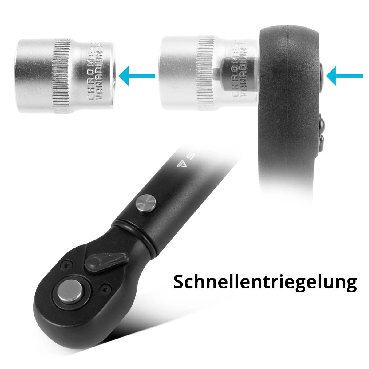 STAHLWERK Drehmomentschlüssel TWS-110 ST 20-110 Nm 3/8“ Umschaltknarre | Ratschenschlüssel | Ratsche | Knarre mit Mikrometerskala inklusive Verlängerungsstange, 1/2“ und 1/4“ Adapter - Image 9