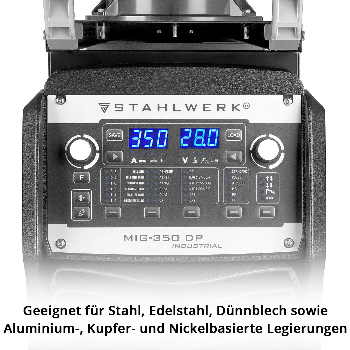 STAHLWERK Industrie-Schweißgerät MIG MAG 350 DP Vollausstattung Vollsynergischer, wassergekühlter IGBT Inverter mit 350 A und Spot-Funktion, MIG MAG Schweißanlage mit Puls | Doppelpuls | High-Speed Puls - Image 10