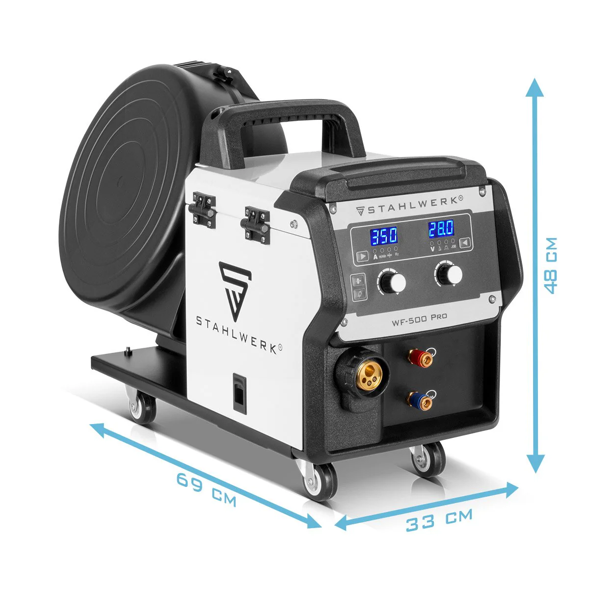 STAHLWERK Industrie-Schweißgerät MIG MAG 350 DP Vollsynergischer, wassergekühlter IGBT Inverter mit 350 A und Spot-Funktion, MIG MAG Schweißanlage mit Puls | Doppelpuls | High-Speed Puls - Image 5