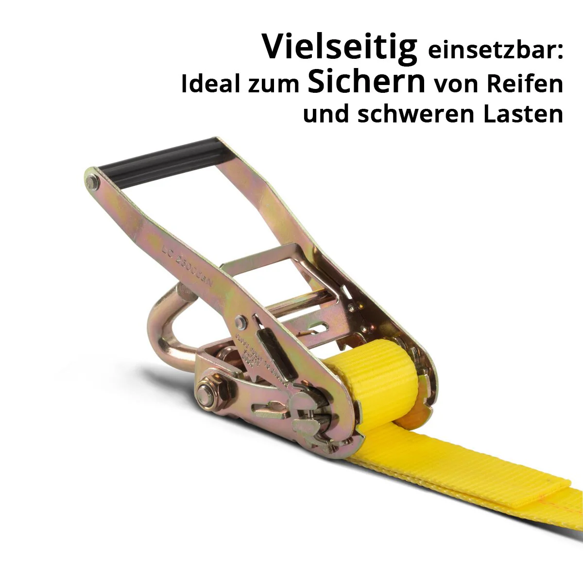 STAHLWERK Radsicherung TRS-50 ST 3 m x 50 mm 2.250 kg Reifen-Ratschengurt | Spanngurt | Zurrgurt | Transportgurt | Reifengurt | Kfz Radspanngurt mit Ratschen-Funktion für den Autotransport - Image 5