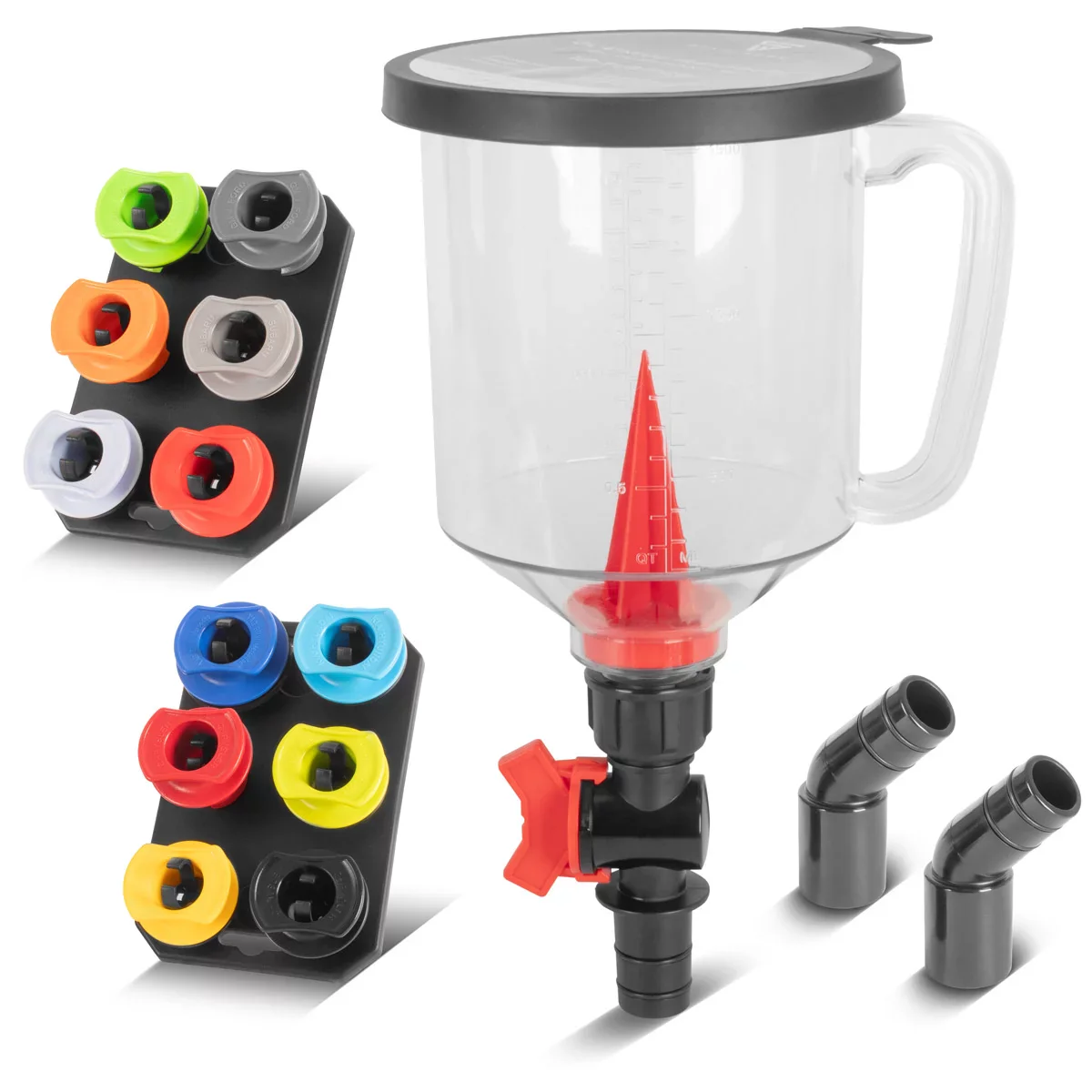 STAHLWERK Universelles Motoröl-Einfülltrichter-Set | 18-teiliges Kfz-Öltrichter-Set mit 12 Kfz-Adaptern | Trichtervolumen 1500 ml | Auslaufsicher und praktisch für Ölwechsel - Image 3